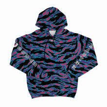 Load image into Gallery viewer, Neon Purple and Pink Beast Camo Unisex Hoodie Front