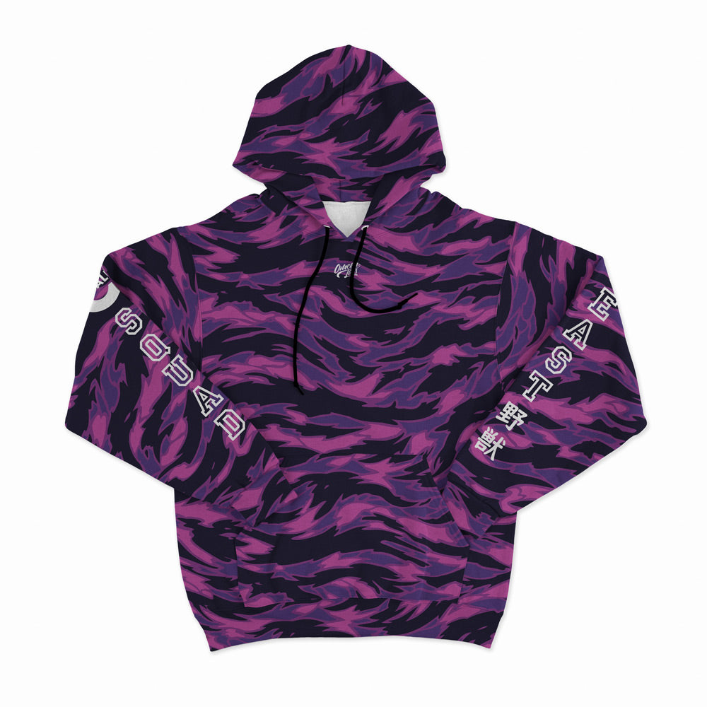 Purple Beast Camo Unisex Hoodie Front