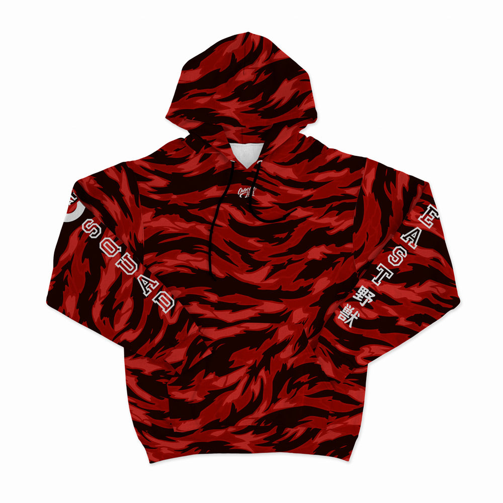 Red Beast Camo Unisex Hoodie Front