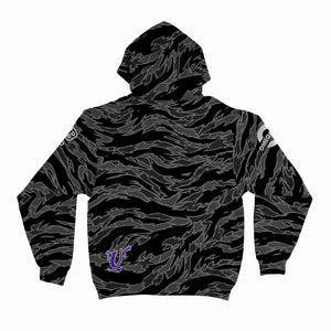 Black Mono Beast Camo Unisex Hoodie Back