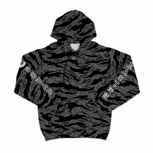 Black Mono Beast Camo Unisex Hoodie Front