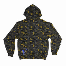 Load image into Gallery viewer, Mixer Black Gold Akatsuki Camo Unisex Hoodie Back
