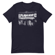 Load image into Gallery viewer, Playland Unisex T-Shirt Front Navy
