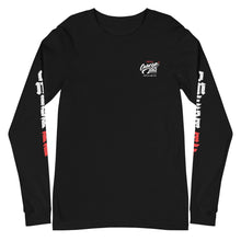 Load image into Gallery viewer, OmegaAF Unisex Long Sleeve Tee Front Black
