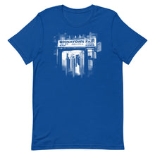 Load image into Gallery viewer, Chinatown Fair Unisex T-Shirt Front Royal Blue
