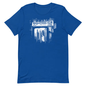 Chinatown Fair Unisex T-Shirt Front Royal Blue