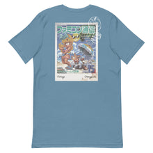 Load image into Gallery viewer, Vintage Famitsu Summer Cover Unisex T-Shirt Back Steel Blue
