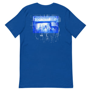 Chinatown Fair Unisex T-Shirt Back Royal Blue