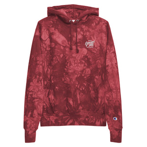 Red Label OmegaLuls Embroidered Unisex Champion tie-dye hoodie